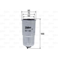 Valeo 587186 Yakıt Filtresi Benzin Hyundai Elantra 3192226900