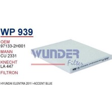Wunder WP939 Polen Filtresi Hyundai Elentra 2011-ACCENT Blue FN7416 MRMOEM-1084838