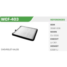 Winkel WCF-403 Polen Filtresi Aveo Kalos Kolı: 68 Ad FN9102