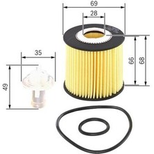 Bosch F026407098 Yağ Filtresi Corolla-Auris 1.4 D4D 2007-2012-COROLA-AURIS 1.4 D4D 2012-YARIS 1.4 D4D 2006-VERSO 2010-2015 415231090