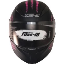 Free-M 965 Pink Zebra Çene Açılır Kask