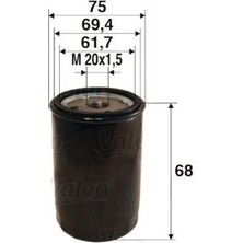 Valeo 586051 Yağ Filtresi Doblo 1.2-1.9-Marea 1.8-2.0-Punto 1.2-1.8-Stilo 1.8-1.9-Brava-Bravo-Palio 71736159