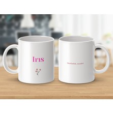 Irıs İsimli Kupa Bardak - İsimli Bardak - Hediye Kupa Bardak - Kahve Kupa Bardak