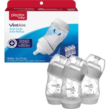 Playtex Baby™ Ventaire® Yenidoğan  Bebek Biberonu, Kolik ve Gaz Önleyici Tasarım, 178 Ml, 0+ Ay, 3 Adet