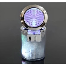 7 Renkli Rgb LED Işıklı Lüx Oto Küllük Kapaklı Spor Araç Içi Küllük Araba Küllüğü