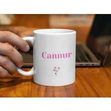 Cannur İsimli Kupa Bardak - İsimli Bardak - Hediye Kupa Bardak - Kahve Kupa Bardak