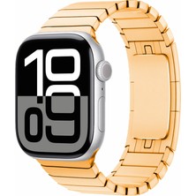 BLS Store Apple Watch 7 45MM Uyumlu Krd-35 Metal Kordon-Rose Gold