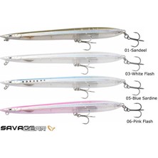 Savage Gear Sandeel Surf Walker 180 27G Sahte Balık 03-White Flash