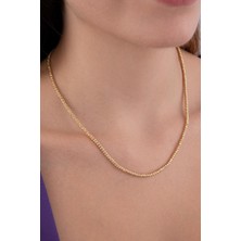 Fiyonk Kuyumculuk 14 Ayar Altın Sıralı Dorika Top Kolye