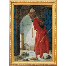 Akıllı Kağıt Kaplumbağa Terbiyecisi Tablo - Poster Dünyaca Ünlü (Model- 2) 95  cm   x  130  cm  11