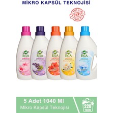 Çamaşır Yumuşatıcısı 5 x 1040 ml 220 Yıkama Lilyum Lavanta Şakayık Amber Orkide