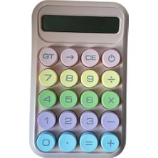 SLM Runzon Renkli Gövde Hesap Makinesi RZ819 - Pembe