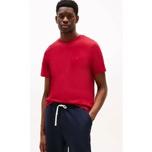 Erkek Yuvarlak Yaka T-Shirt - Kırmızı