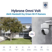 Hybrone Omni Volt Dış Ortam Wi-Fi Akıllı Kamera, Renkli Gece Görüşü, 360 Derece Görüntüleme, İnsan Algılama, Çift Yönlü Sesli Görüşme, Siren