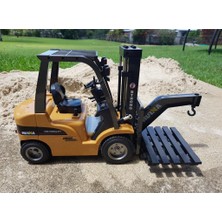 Huına 1/10 Yüksek Kalite Rc Model Forklift Uzaktan Kumandalı Metal İş Makinası - 2.4G 8 Kanal Full Fonksiyon Sesli Ve Işıklı - 1577