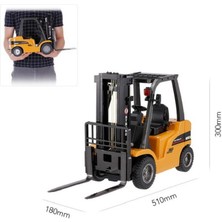 Huına 1/10 Yüksek Kalite Rc Model Forklift Uzaktan Kumandalı Metal İş Makinası - 2.4G 8 Kanal Full Fonksiyon Sesli Ve Işıklı - 1577