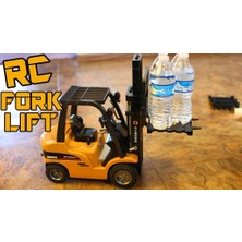 Huına 1/10 Yüksek Kalite Rc Model Forklift Uzaktan Kumandalı Metal İş Makinası - 2.4G 8 Kanal Full Fonksiyon Sesli Ve Işıklı - 1577