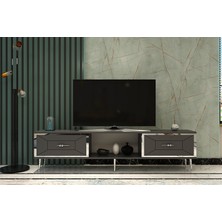 Cantek Dizayn Arnoct Tv Sehpası Antrasit-Gümüş