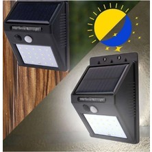 Gaman 4 Adet  Güneş Enerjili Duvar Tipi 20 LED Solar Bahçe Aydınlatması-Duvar Lambası
