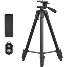 Gaman 3120A 106 cm Siyah Tripod  Profesyonel Fotoğraf Video Çekimi Tripod Kumandalı Telefon Tutucu