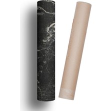 Masa Kaplama Folyosu Laminasyonlu Siyah Mermer Desen