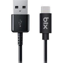 Bix BX100CB 3A Usb-A To Type-C Chargıng Cable Black