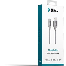 Ttec Alumicable Typec Şarj Kablosu 2DK18UG,UZAYGRISI