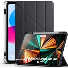 M.tk moveteck Xiaomi Redmi Pad Se 4g 8.7 Inç Kılıf Kalem Bölmeli Katlanabilir Uyku Modlu Yumuşak Silikon Kapak