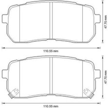 Mando MPH43 Fren Balatası Arka Disk H1 2015- 2459901