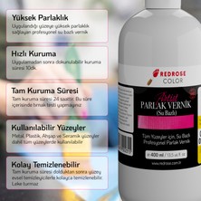 Red Rose Akrilik Su Bazlı Parlak Vernik 120ml Yüksek Kalite, Profesyonel