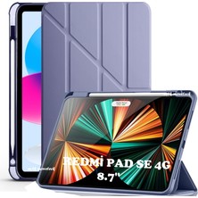 M.tk moveteck Xiaomi Redmi Pad Se 4g 8.7 Inç Kılıf Kalem Bölmeli Katlanabilir Uyku Modlu Yumuşak Silikon Kapak