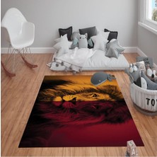 Kaymaz Tabanlı Yıkanabilir Dekoratif Desenli Çocuk Halısı Dot Taban Halı