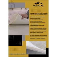 Kaymaz Tabanlı Yıkanabilir Dekoratif Desenli Çocuk Halısı Dot Taban Halı