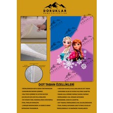 Kaymaz Taban Makinada Yıkanabilir Elsa Desenli Çocuk Halısı