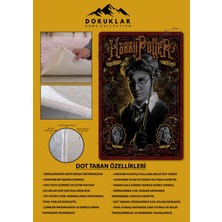 Kaymaz Taban Makinada Yıkanabilir Dijital Baskı Harry Potter Desenli Genç Odası Halısı
