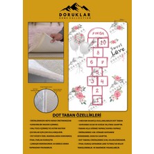 Doruklar Home Collection Kaymaz Taban Yıkanabilir Seksek Desenli Çocuk Halısı