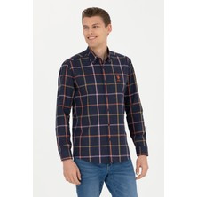 U.S. Polo Assn. Erkek Lacivert Uzun Kollu Gömlek 50276311-VR033