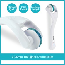 Dermasy 0,25 mm 180 İğneli Göz Çevresi Dermaroller - Titanyum İğneli - Dermaroller Dezenfektanı Hediye