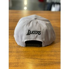 Hamze La Lakers Nakışlı Unisex Hip Hop Snapback Rapper Basket Cap Şapka