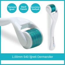 Dermasy 1,00 mm 540 İğneli Dermaroller - Titanyum İğneli - Dermaroller Dezenfektanı Hediye