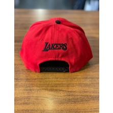 Hamze La Lakers Nakışlı Unisex Hip Hop Snapback Rapper Basket Cap Şapka