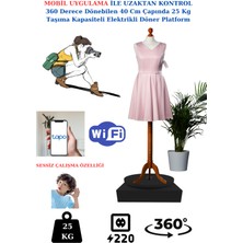 25 kg Taşıma Kapasiteli Uzaktan Wi-Fe Kontrol Döner Platform