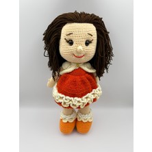 Merlin Knit Amigurumi El Örgüsü Büyük Boy Kız Bebek