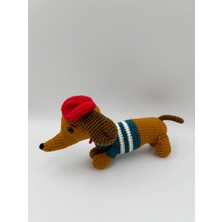 Merlin Knit Amigurumi El Örgüsü Sosis Köpek Oyuncak