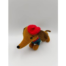 Merlin Knit Amigurumi El Örgüsü Sosis Köpek Oyuncak