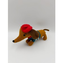 Merlin Knit Amigurumi El Örgüsü Sosis Köpek Oyuncak