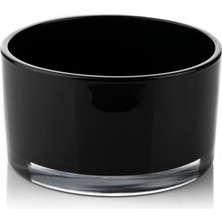 Siyah Iç Boyama Oval Cam Bardak - Doluma Uygun