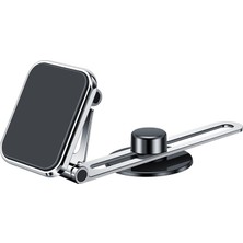 360 Derece Dönebilen Torpido Üstü Mıknatıslı Telefon Tutacağı Krom  / SYTE204