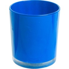 Mavi Pastel Renk Cam Mumluk - Iç Boyama - Doluma Uygun