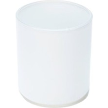 Beyaz Dış Boyama Düz Cam Bardak - Doluma Uygun